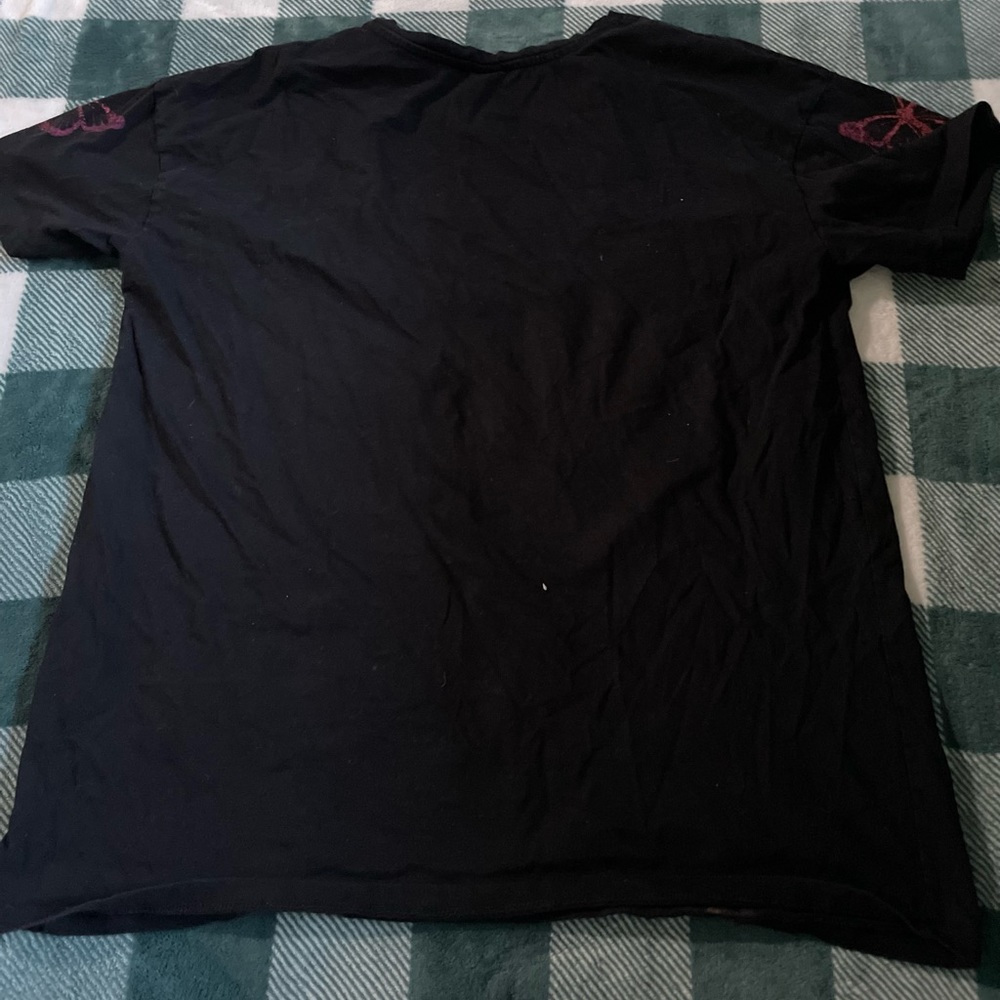 butterfly graphic t-shirt with holes